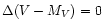 $\Delta(V-M_V)=0$