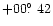 $+00\hbox{$.\!\!^\circ$ }42$