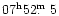 $07^{\rm h}52\hbox{$.\!\!^{\rm m}$ }5$