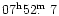 $07^{\rm h}52\hbox{$.\!\!^{\rm m}$ }7$