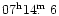 $07^{\rm h}14\hbox{$.\!\!^{\rm m}$ }6$