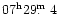 $07^{\rm h}29\hbox{$.\!\!^{\rm m}$ }4$