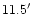 $11.5\hbox{$^\prime$ }$