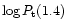 $\log P_{\rm t}(1.4)$