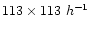 $113 \times 113~h^{-1}$