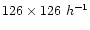 $126 \times 126~h^{-1}$
