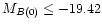 $M_{B(0)}\le -19.42$