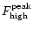 $F^{\rm peak}_{\rm high}$