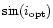 $\sin(i_{\rm opt})$