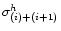 $\sigma^{h}_{(i)+(i+1)}$