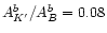 $A^b_{K^\prime}/A^b_{B}=0.08$