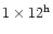 $1 \times 12^{\rm h}$