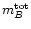 $m^{\rm tot}_{B}$