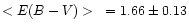 $<E(B-V)>~= 1.66 \pm 0.13$
