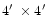 $4\hbox{$^\prime$ }\times 4\hbox{$^\prime$ }$
