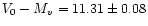$V_0 - M_v = 11.31\pm0.08$