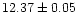 $12.37\pm0.05$