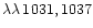 $\lambda\lambda\, 1031,1037$