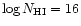 $\log N_{\rm HI} = 16$