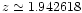 $z\simeq1.942618$