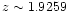 $z\sim 1.9259$