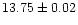 $13.75\pm 0.02$