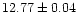 $12.77\pm 0.04$