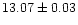 $13.07\pm0.03$
