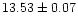 $13.53\pm0.07$