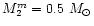 $ M_{2}^{m} = 0.5 ~M _{\odot } $