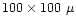 $100\times100~\mu$