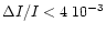 $\Delta I/I < 4~10^{-3}$