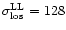 $\sigma^{\rm LL}_{\rm los}=128$
