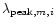 $\lambda_{{\rm peak},m,i}$