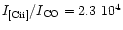 $I_{\rm [C{\sc ii}]} / I_{\rm CO} = 2.3~10^4$