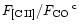 $F_{\rm [C\, II]}/F_{\rm CO}\, ^{{\rm c}}$