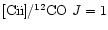 ${\rm [C{\sc ii}]/^{12}CO}\ J = 1$