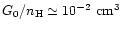 $G_0 / n_{\rm H} \simeq 10^{-2}\ \rm cm^3$