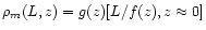 $\rho_{m}(L,z)=g(z)[L/f(z),z\approx
0]$