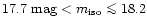 $17.7~{\rm mag}<m_{\rm iso} \mathrel{\mathchoice {\vcenter{\offinterlineskip\hal...
...offinterlineskip\halign{\hfil$\scriptscriptstyle ...