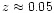 $z\approx 0.05$