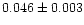 $0.046\pm 0.003$