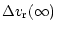 $\displaystyle \Delta v_{\rm r}(\infty)$