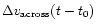 $\Delta v_{\rm across} (t-t_0)$