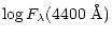 $\displaystyle \log F_\lambda (4400~\mbox{\AA})$