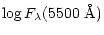 $\displaystyle \log F_\lambda (5500~\mbox{\AA})$