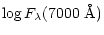 $\displaystyle \log F_\lambda (7000~\mbox{\AA})$