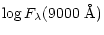 $\displaystyle \log F_\lambda (9000~\mbox{\AA})$