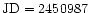 ${\rm JD}=2450987$