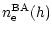 $\displaystyle n^{\rm BA}_{\rm e}(h)$